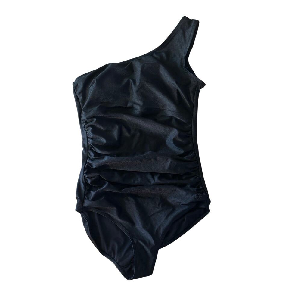 ALBION FIT ICON RUCHED ONE-PIECE, BLACK - Picture 3 of 8